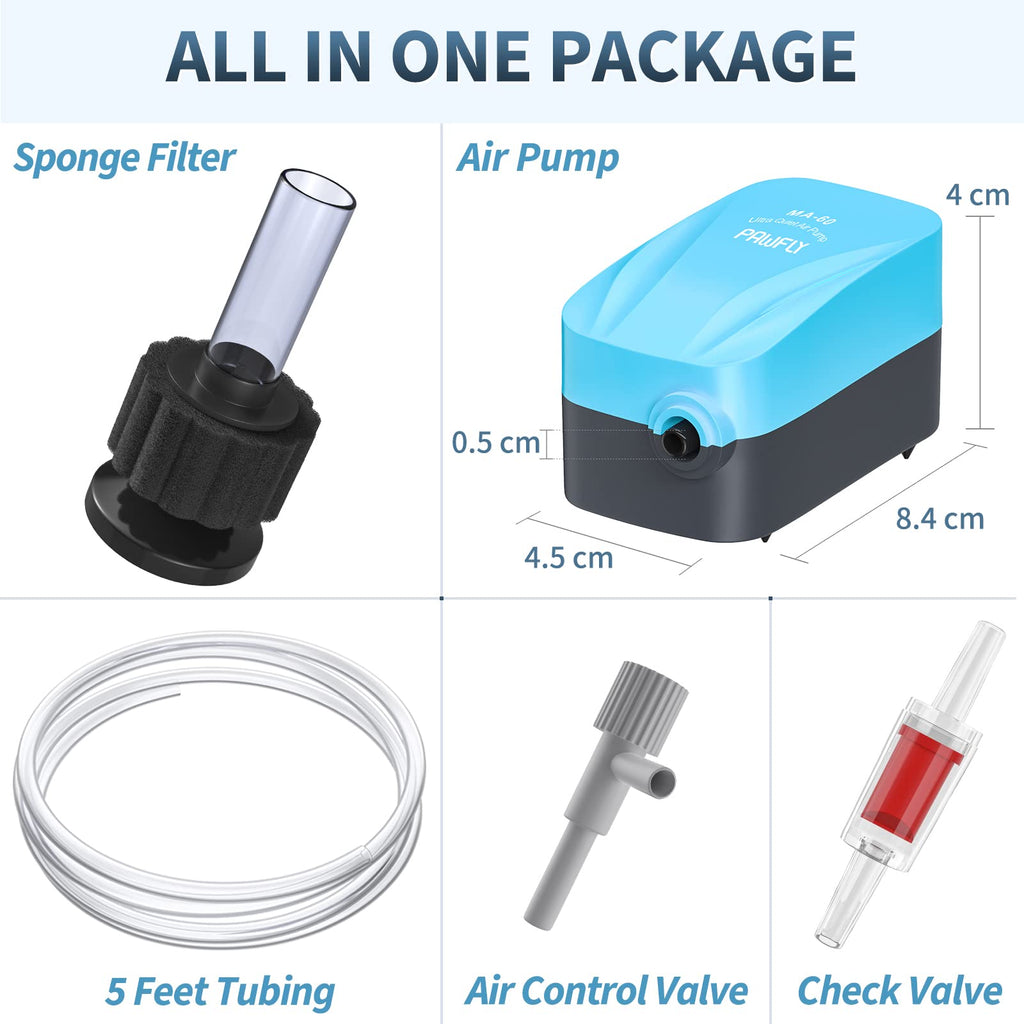 Aquarium Air Pump with Sponge Filter Kit W93266