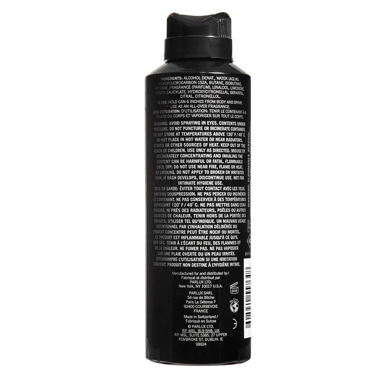 Black All Over Body Spray 6.0 Fl. Oz U827050