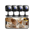 2K Indoor Security Camera 4-Pack with Night Vision F6114