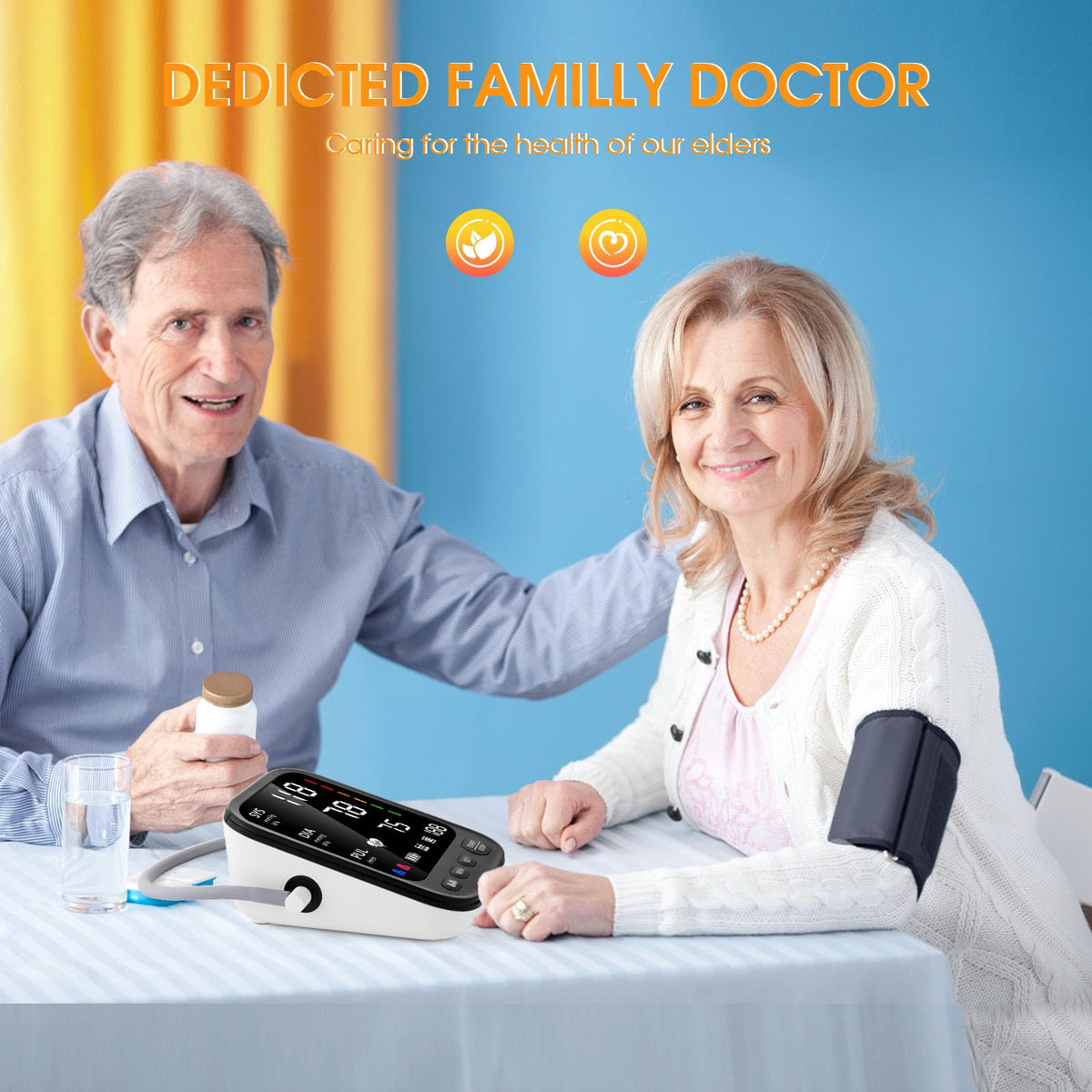 Automatic Upper Arm Blood Pressure Monitor with Adjustable Large Cuff J843815