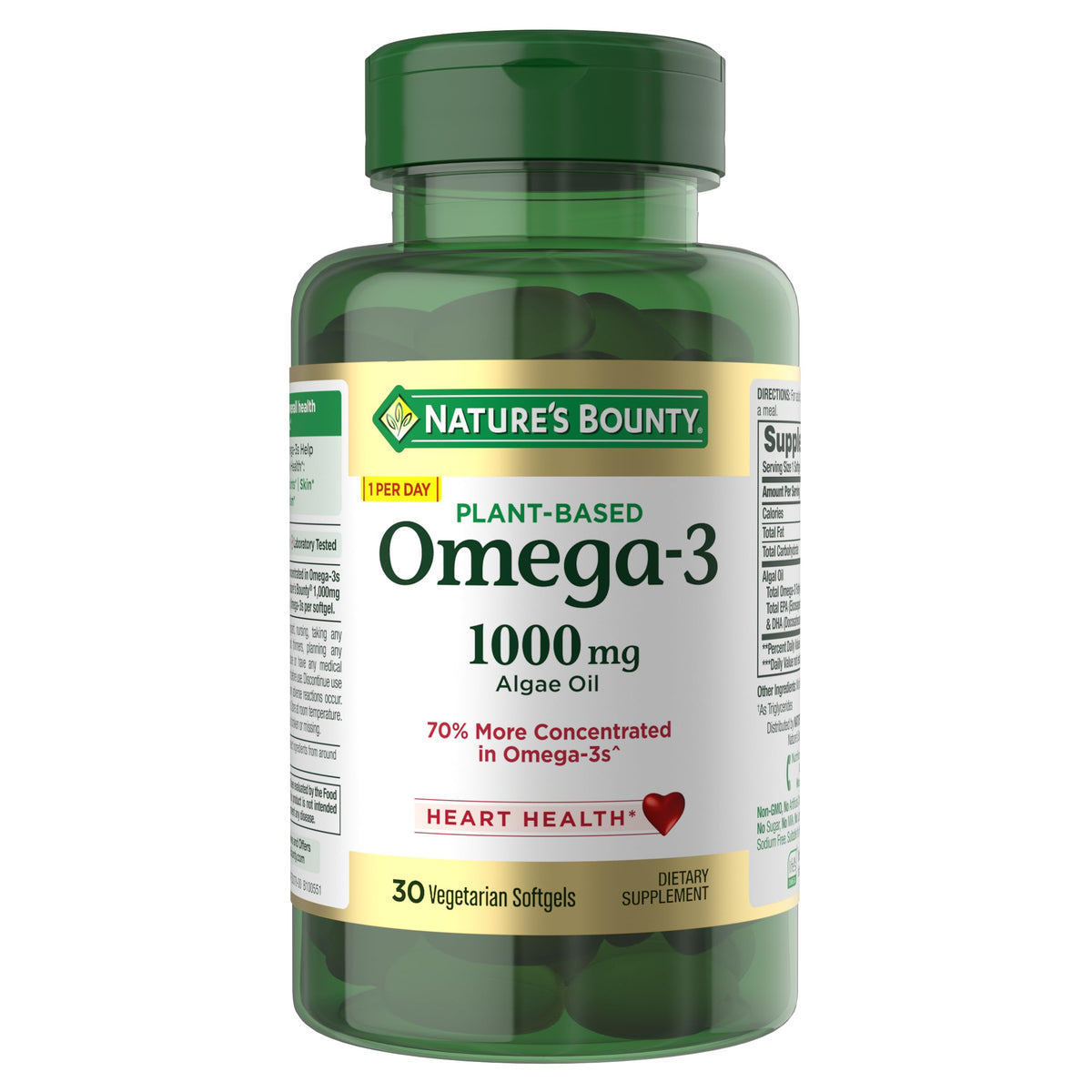 Plant-Based Omega 3 Fatty Acid Supplement 30 Ct L1250