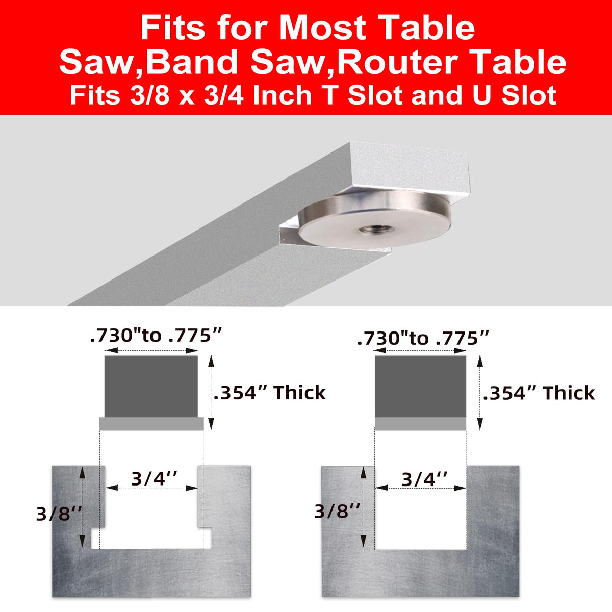 Table Saw Miter Gauge with Micro Adjust Flip Stop R1337