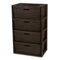 Brown 4 Drawer Plastic Storage Organizer J3785