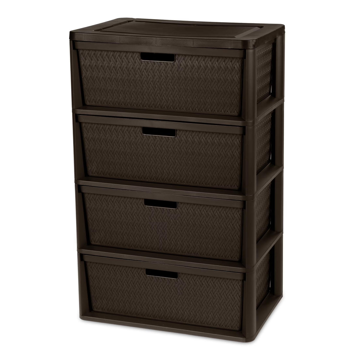 Brown 4 Drawer Plastic Storage Organizer J3785