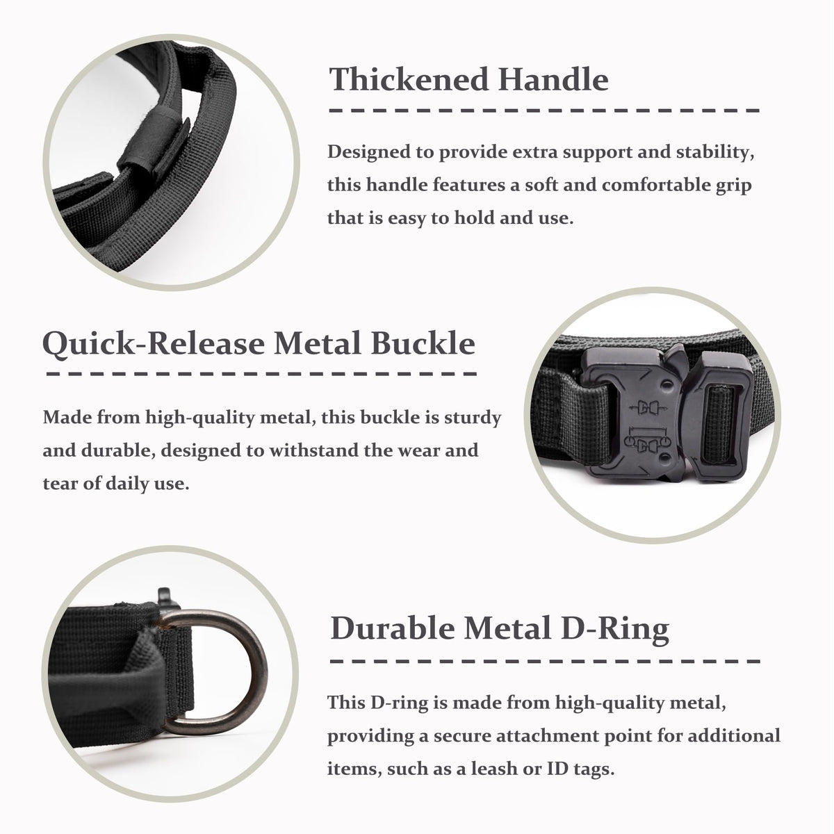 Adjustable Nylon Tactical Dog Collar N373678