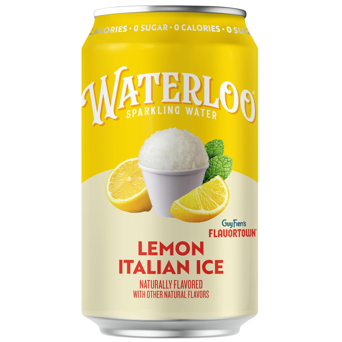 Lemon Italian Ice Sparkling Water 12 Fl Oz Cans Pack of 12 J818