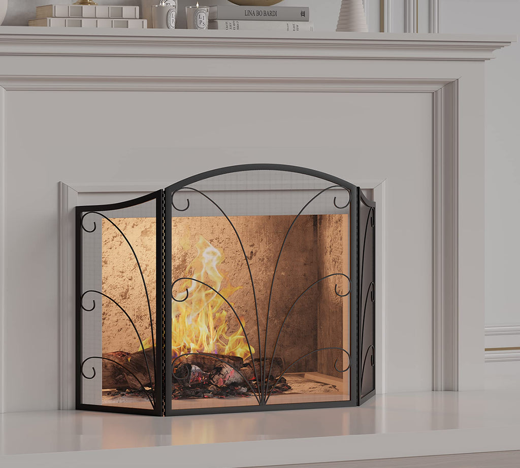 Arched Wrought Iron Fireplace Screen Z609