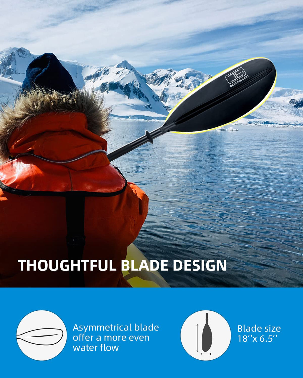 Kayak Paddle with Paddle Leash R176