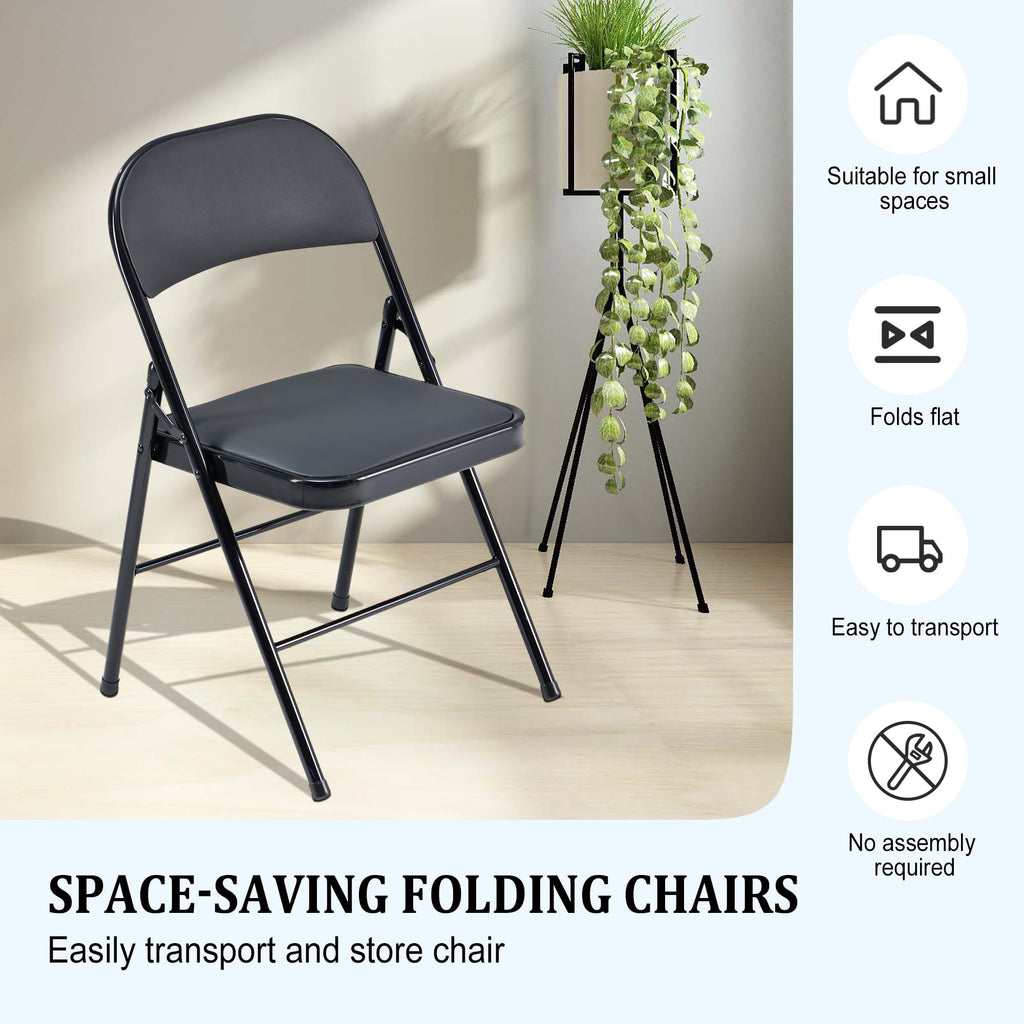 10 Pack Folding Chairs with Cushion R59839