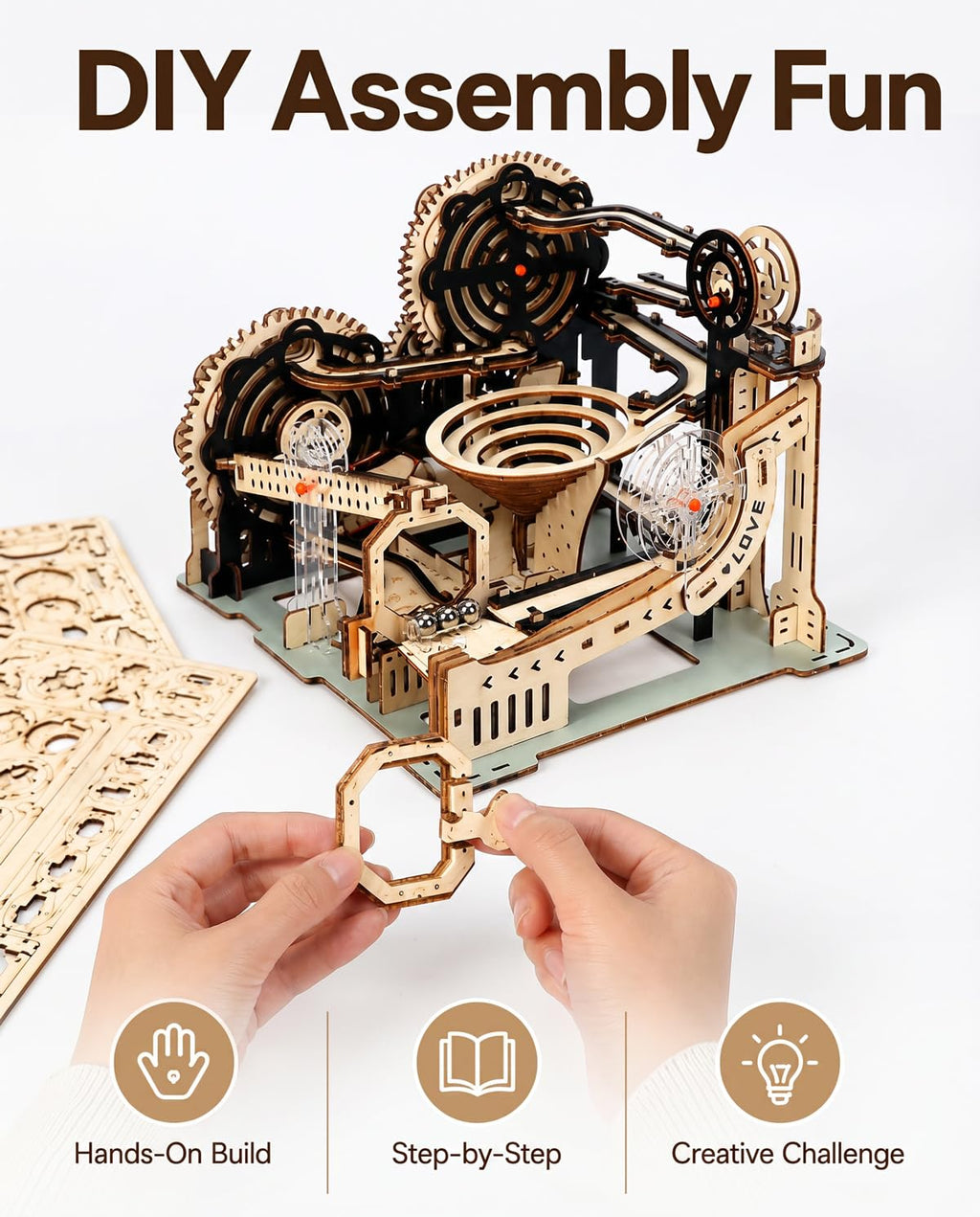 3D Wooden Puzzle Marble Run Model Kit W25837