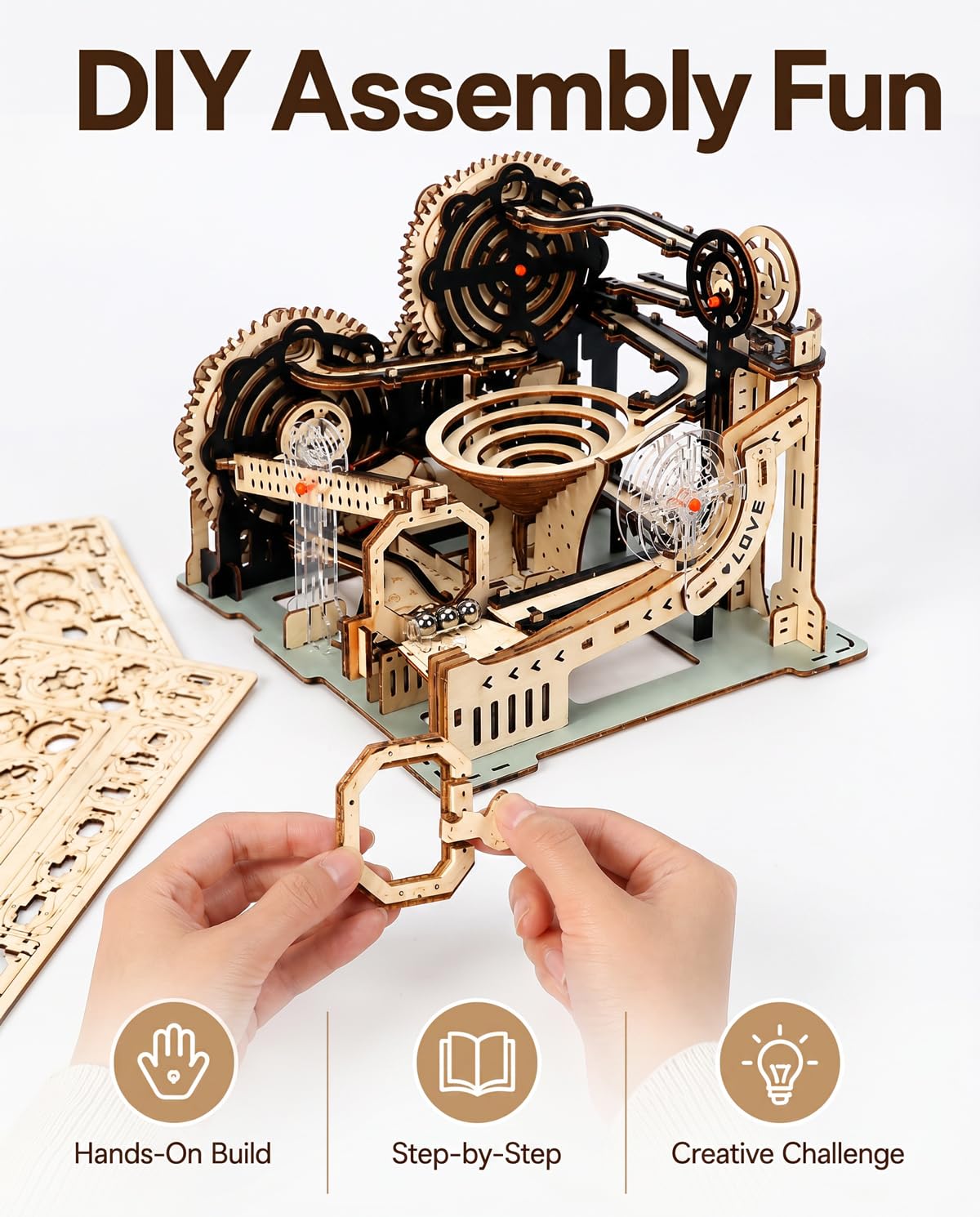 3D Wooden Puzzle Marble Run Model Kit W25837