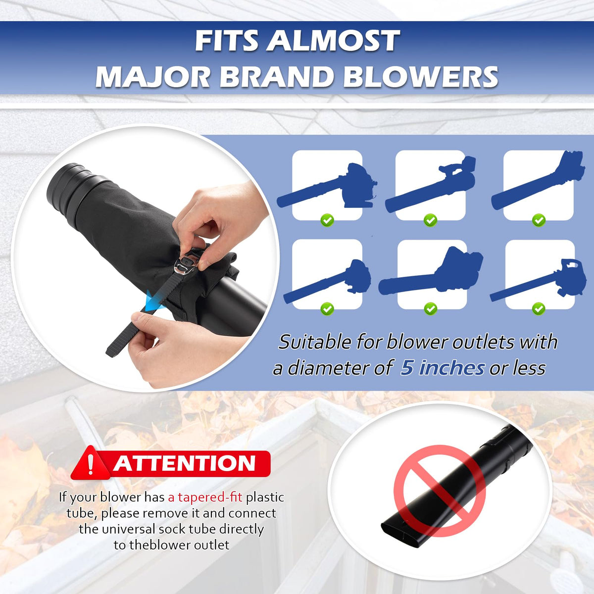 Universal Gutter Cleaning Tools for Leaf Blowers P7745