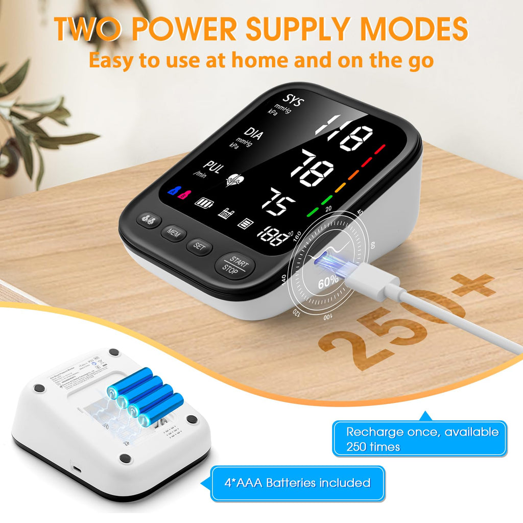 Automatic Upper Arm Blood Pressure Monitor with Adjustable Large Cuff J843815