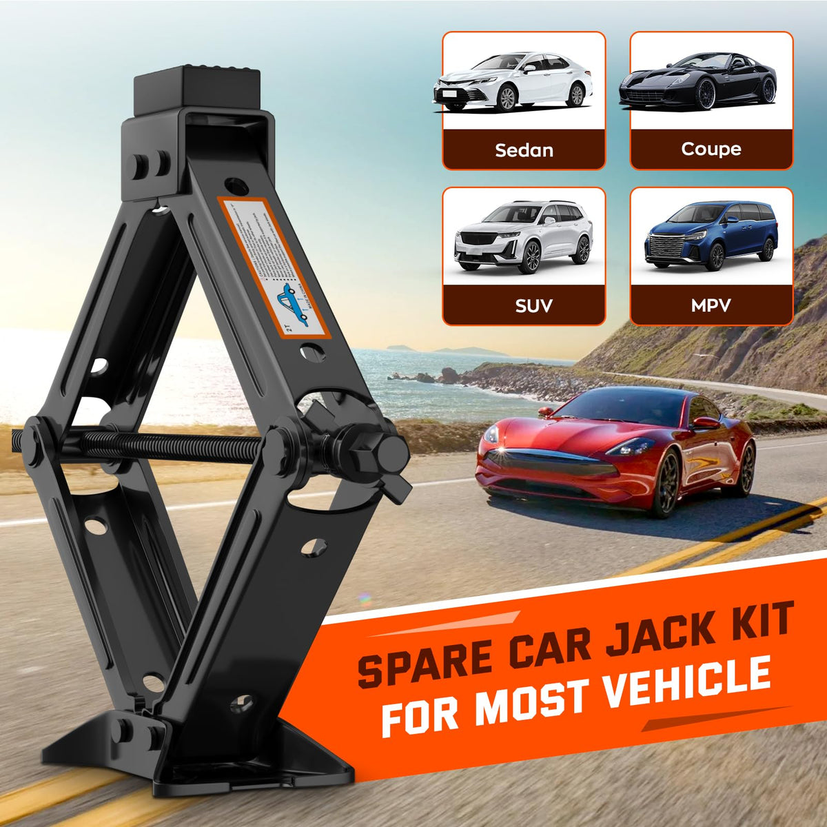 2 Ton Scissor Jack Kit with Lug Wrench Z917649