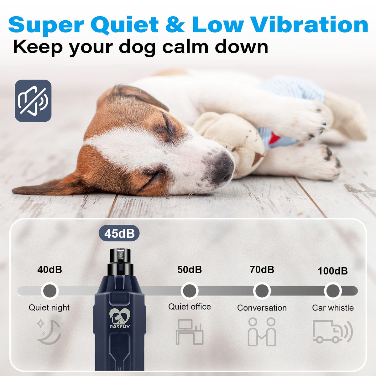6-Speed Rechargeable Electric Dog Nail Grinder N54823