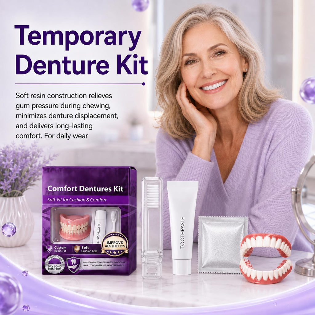 Heat Moldable Custom Fit Upper Lower False Teeth T3827
