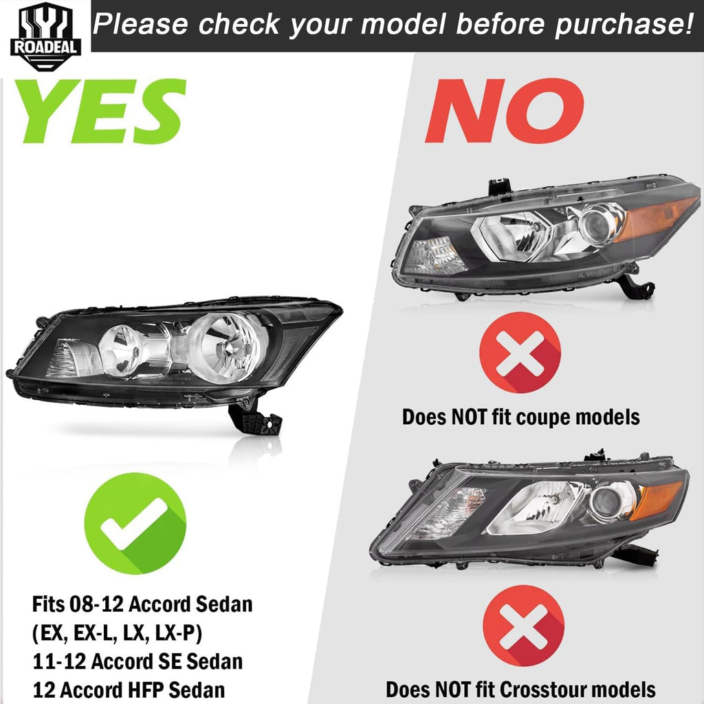 Headlights for 2008-2012 Honda Accord 4-Door Z494