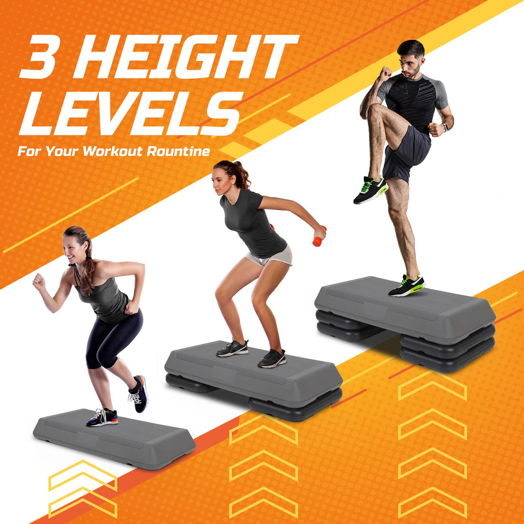 28.5'' Exercise Aerobic Step Platform with 4 Risers U790