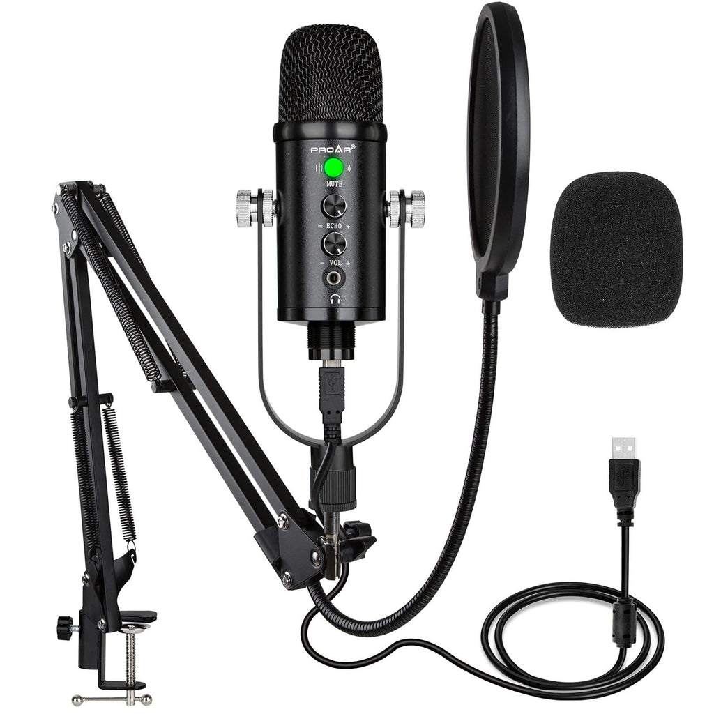 USB Condenser Microphone Kit with Boom Arm Q473