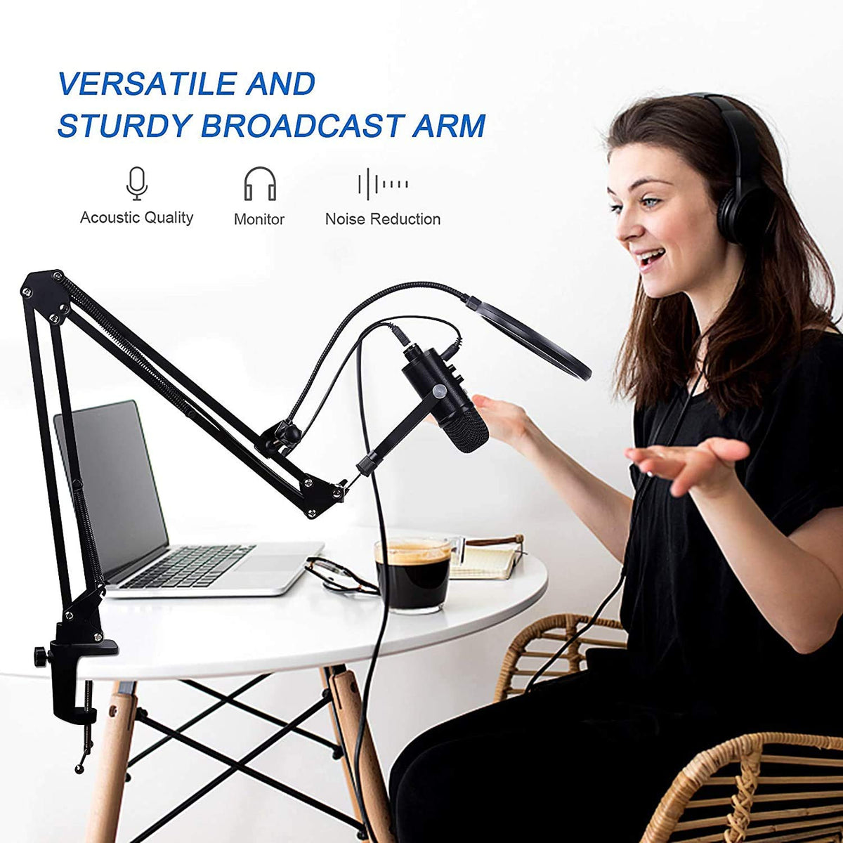 USB Condenser Microphone Kit with Boom Arm Q473