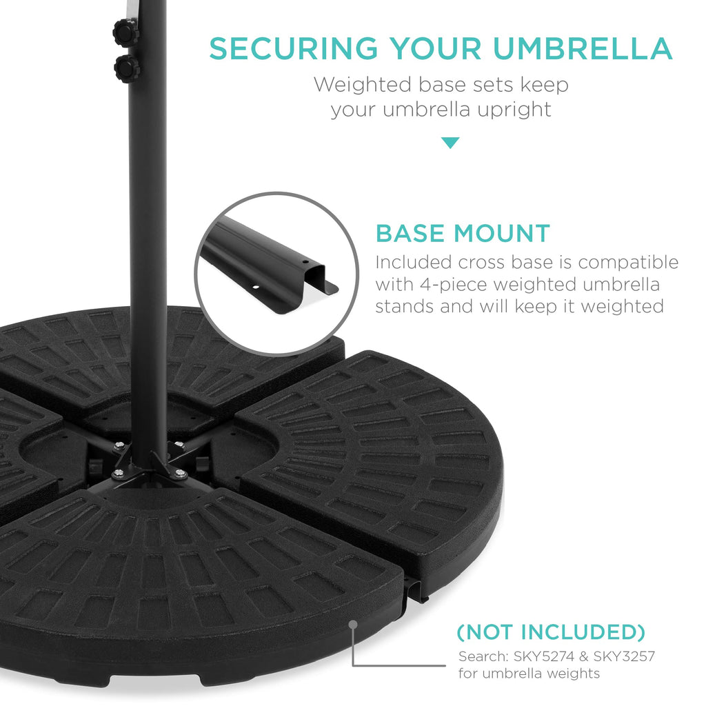 10ft Offset Hanging Patio Umbrella with Easy Tilt Adjustment A885183