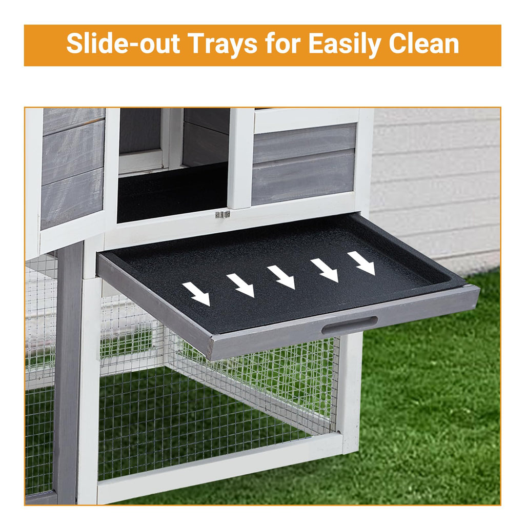 2-Story Wooden Bunny Hutch with Tray G53757