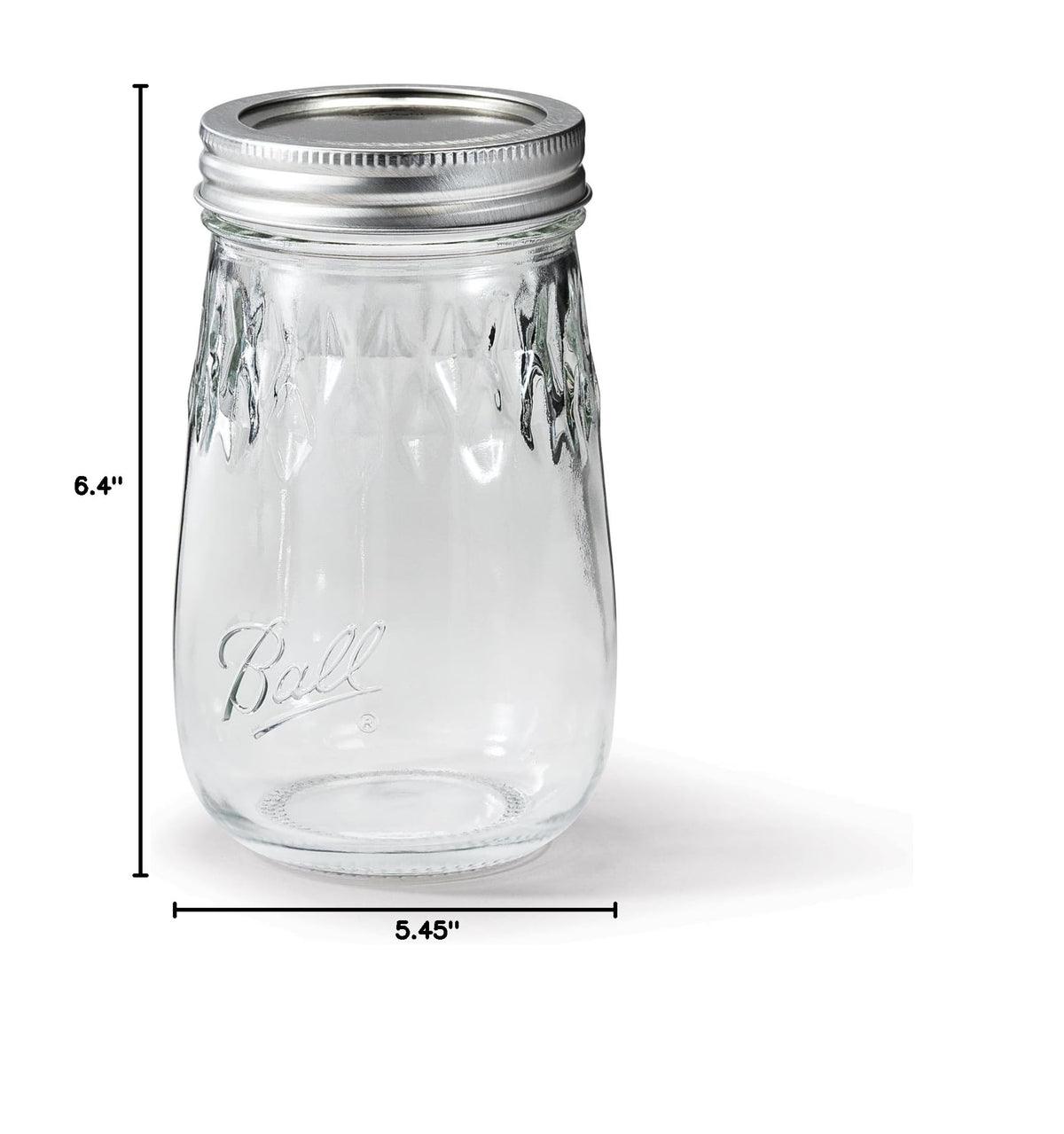 Glass Mason Jar Regular Mouth Pint Size 16 OZ Pack of 8 Y40366