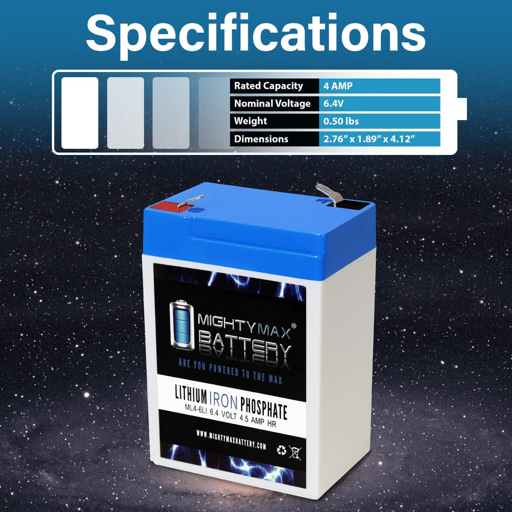 6V 4.5AH Lithium Replacement Battery Q870