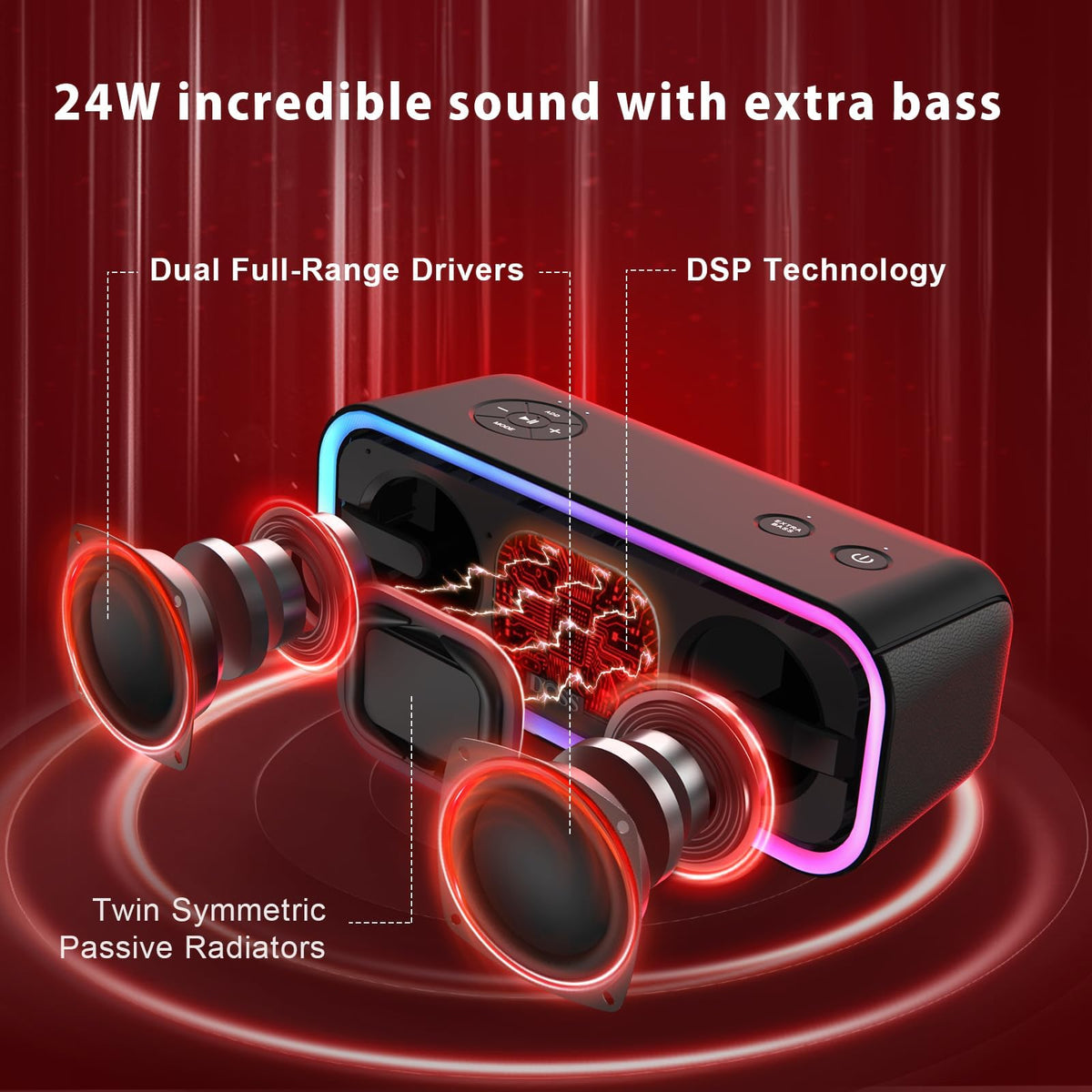 Bluetooth Speaker 24W Stereo W49489