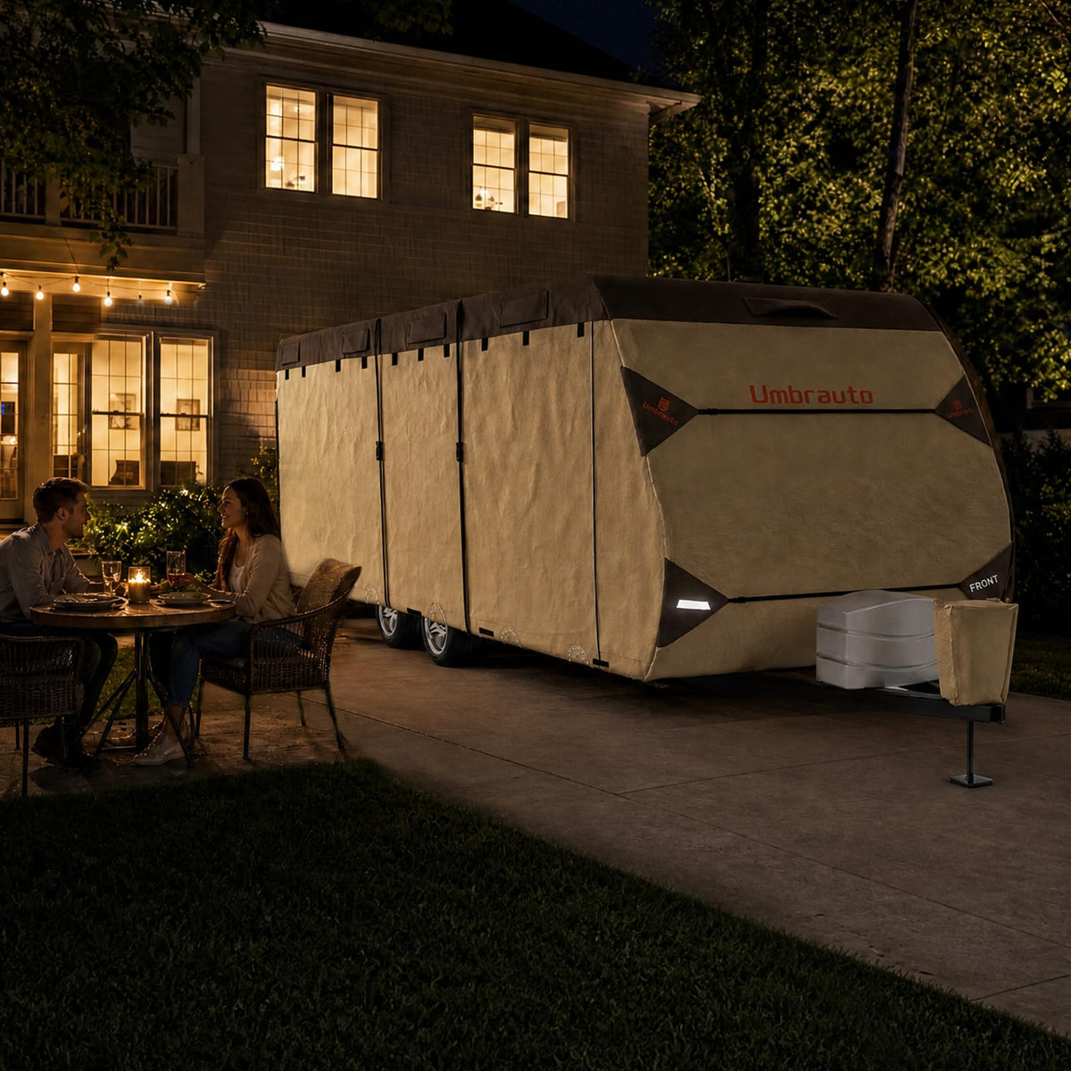 14' ~ 16' Waterproof Windproof Heavy Duty Travel Trailer RV Cover W4207