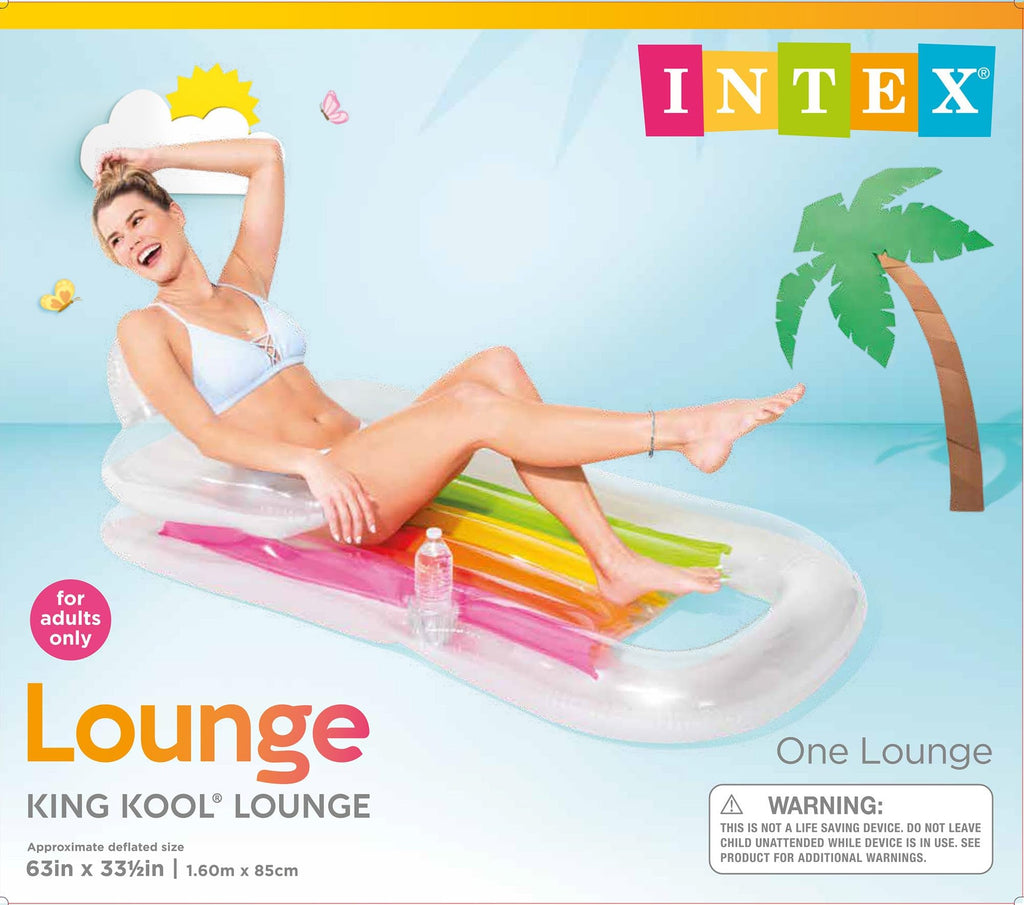 Inflatable Lounge Blue & Pearlescent Silver 2 Pack B5734
