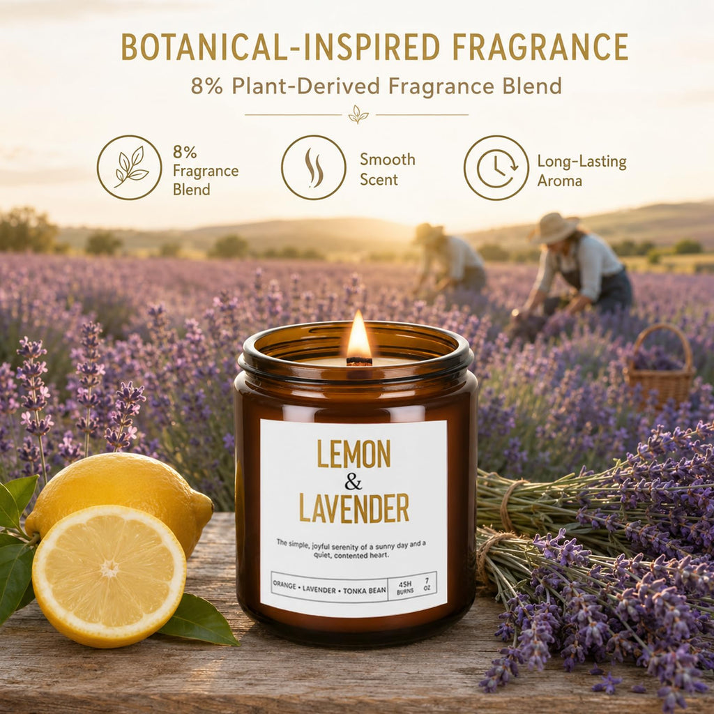 4 Pack Scented Candle Set with Wooden Wick B3077