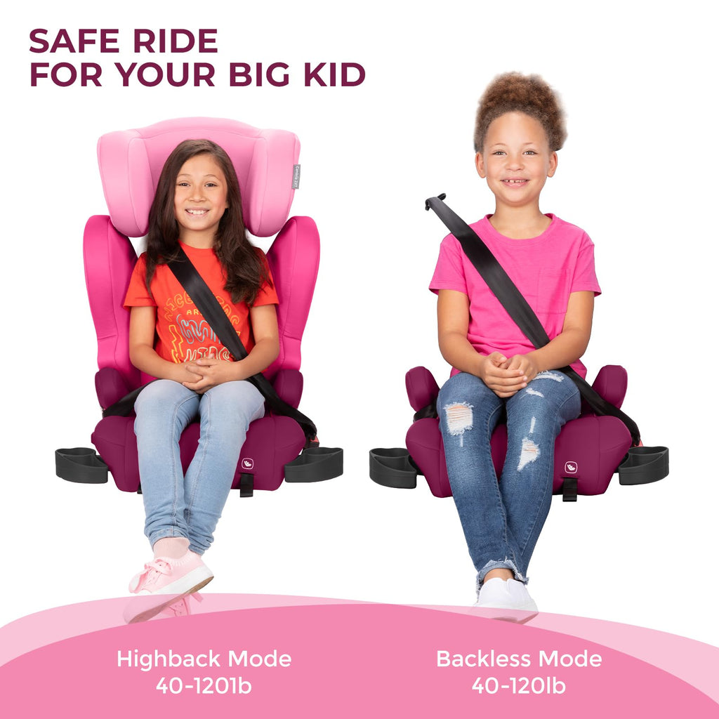 2-in-1 Belt Positioning Booster Seat, Pink N2995