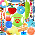 25 Pack Puppy Chew Toys with Squeak Plush Rope Toys U71000