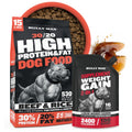 High Protein Beef Dog Food 15 lbs. Weight Gainer Supplement Bundle X835142