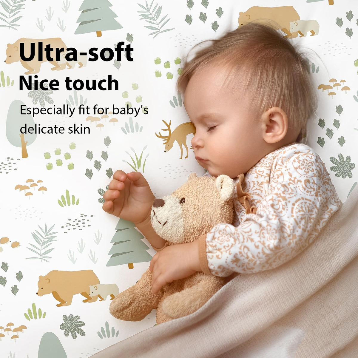 Fitted Bassinet Sheets 33”x20” 3-Pack I3885