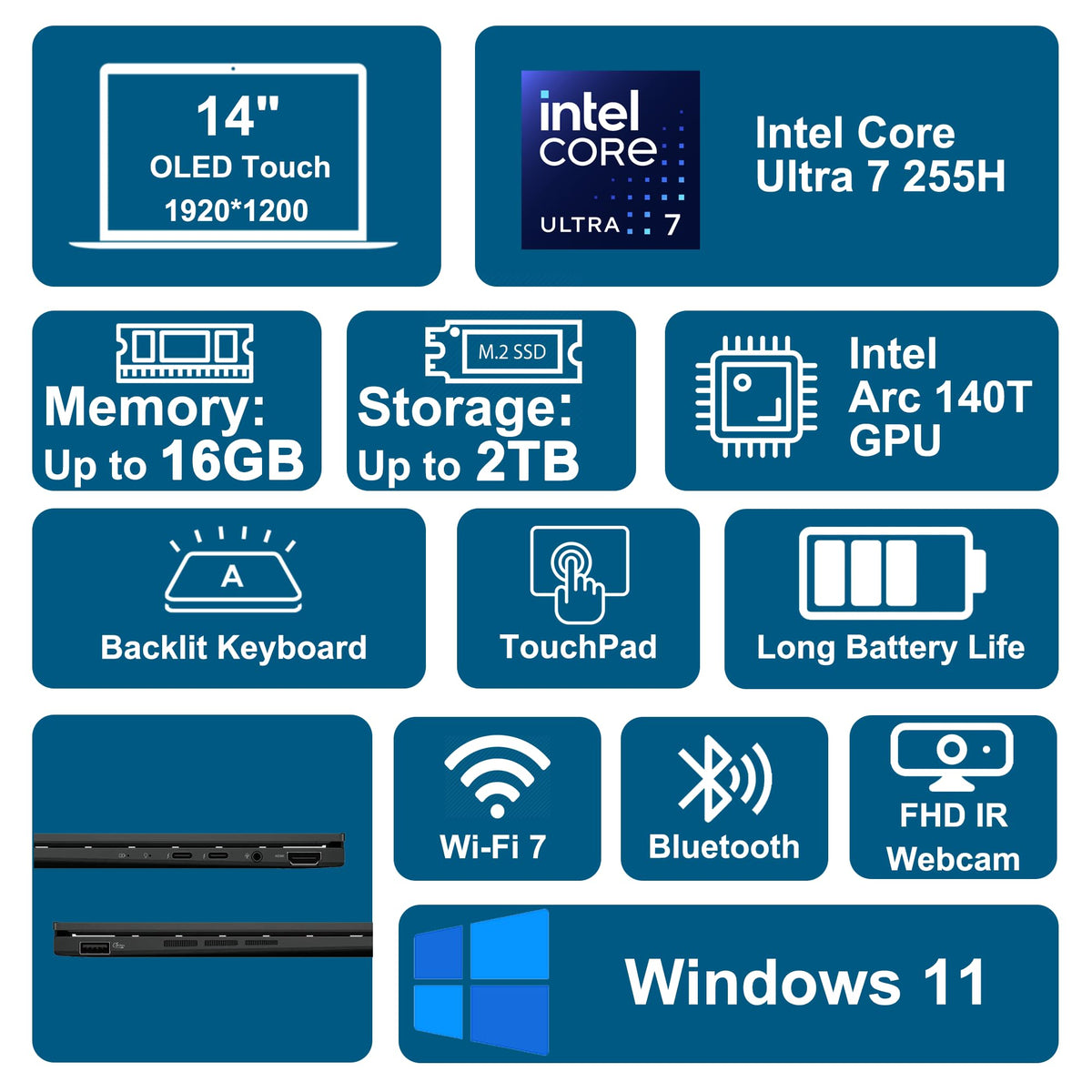 14" WUXGA OLED Touch Laptop 16GB RAM 512GB SSD J477652