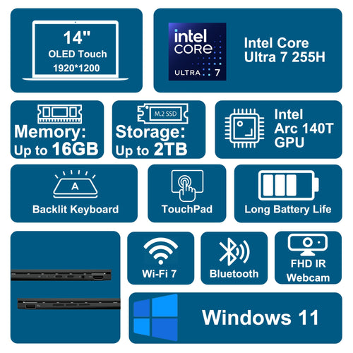 14" WUXGA OLED Touch Laptop 16GB RAM 512GB SSD J477652