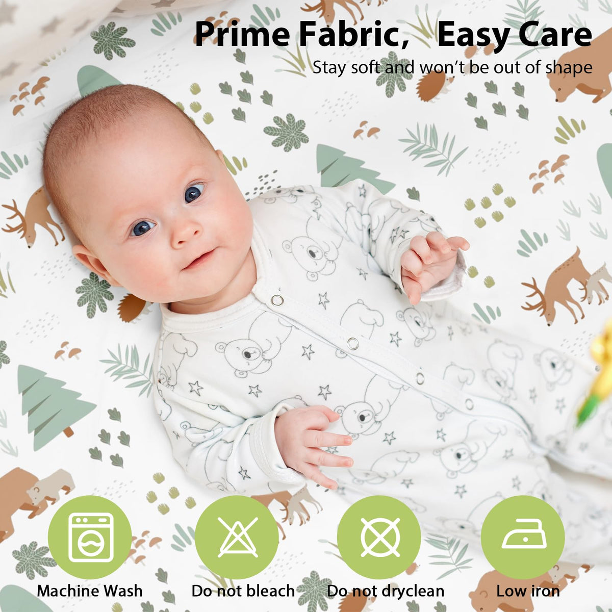 Fitted Bassinet Sheets 33”x20” 3-Pack I3885