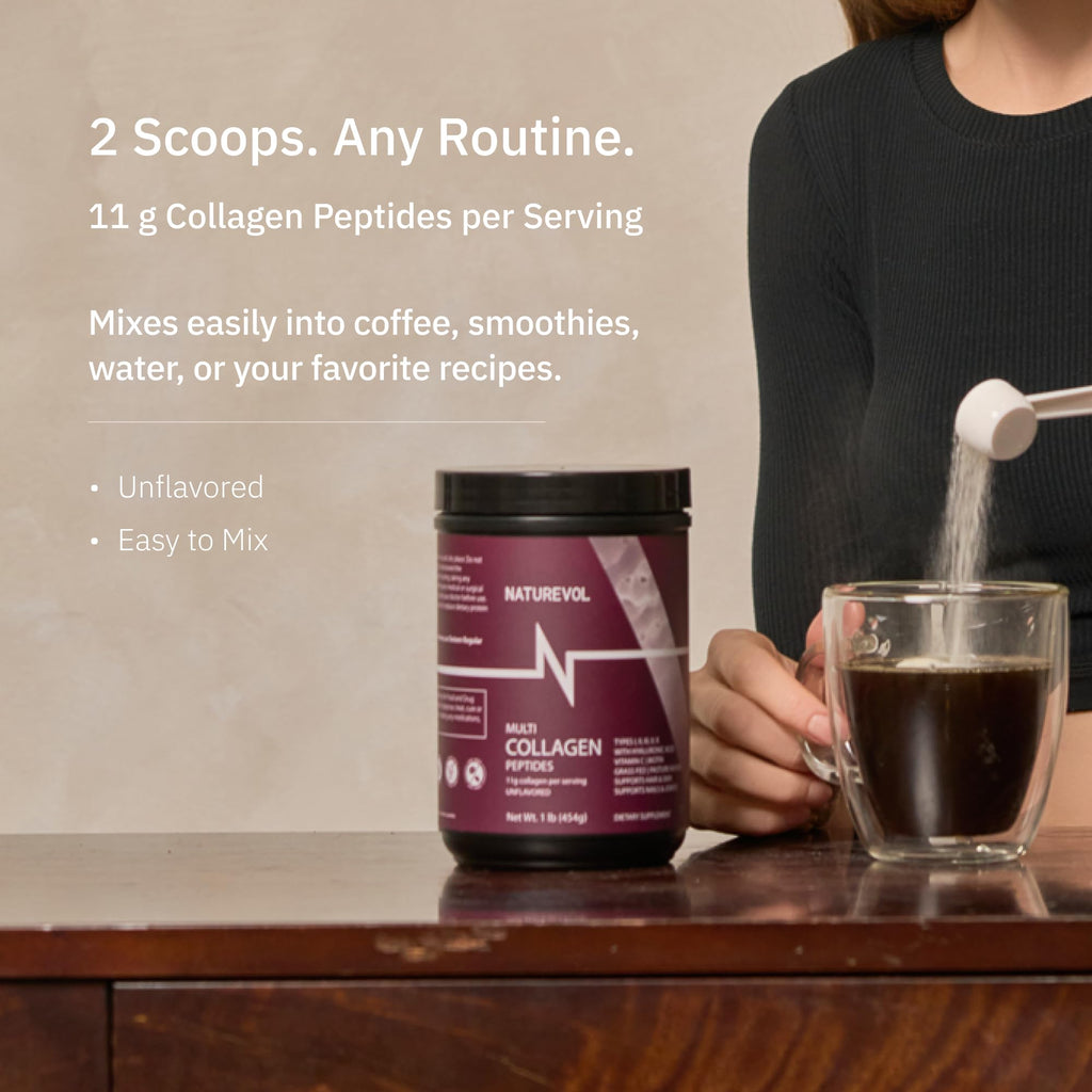 Multi Collagen Peptides Powder 1 lb Unflavored V96570