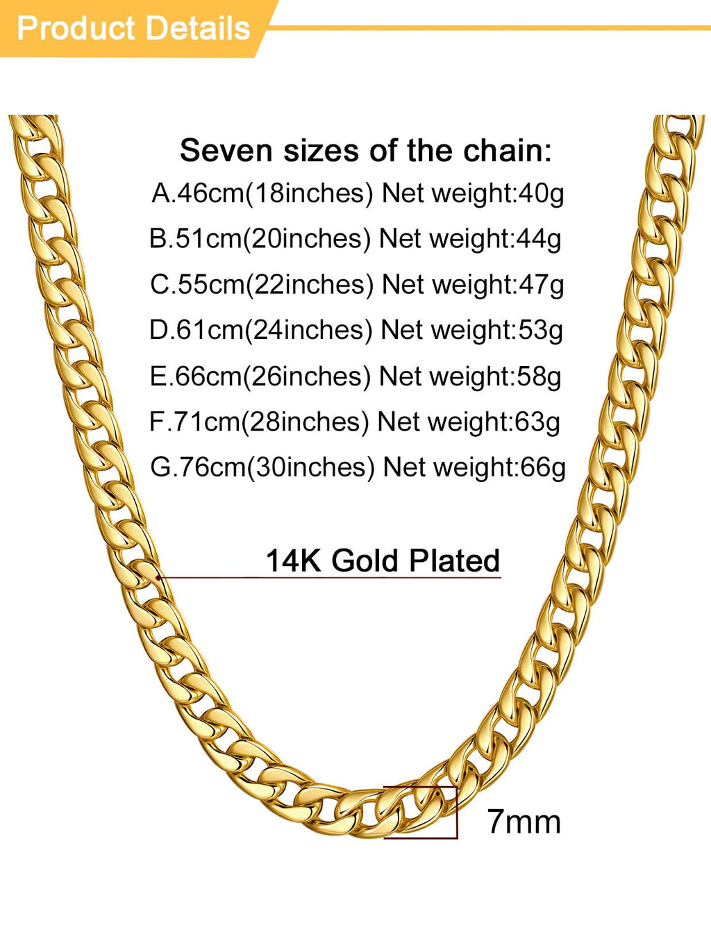 Cuban Link Chain Stainless Steel Necklace Q234