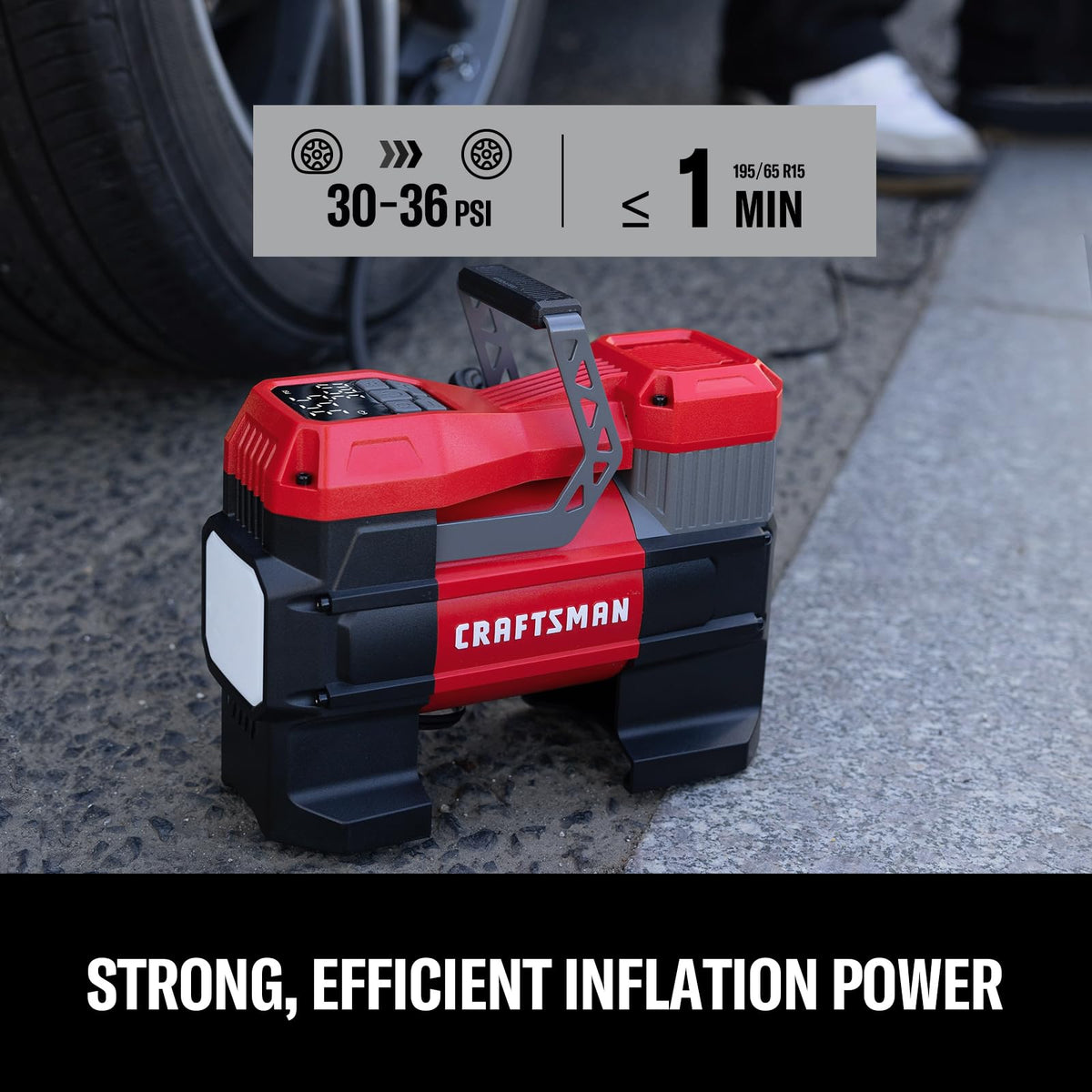Portable 12V Tire Inflator with Digital Gauge A793