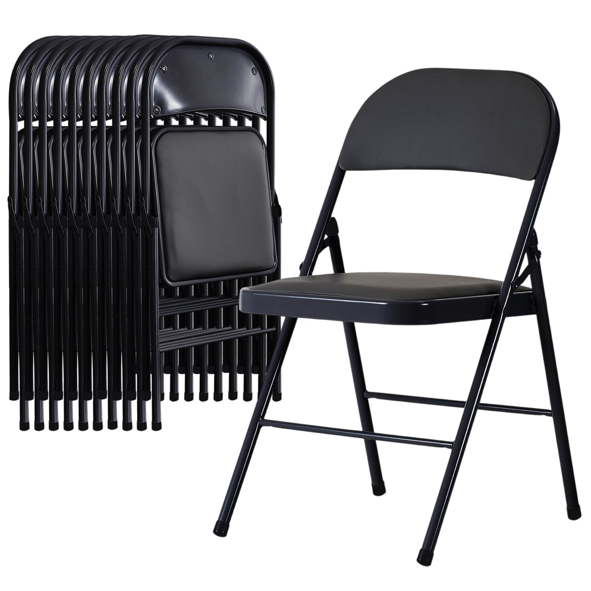 10 Pack Folding Chairs with Cushion R59839