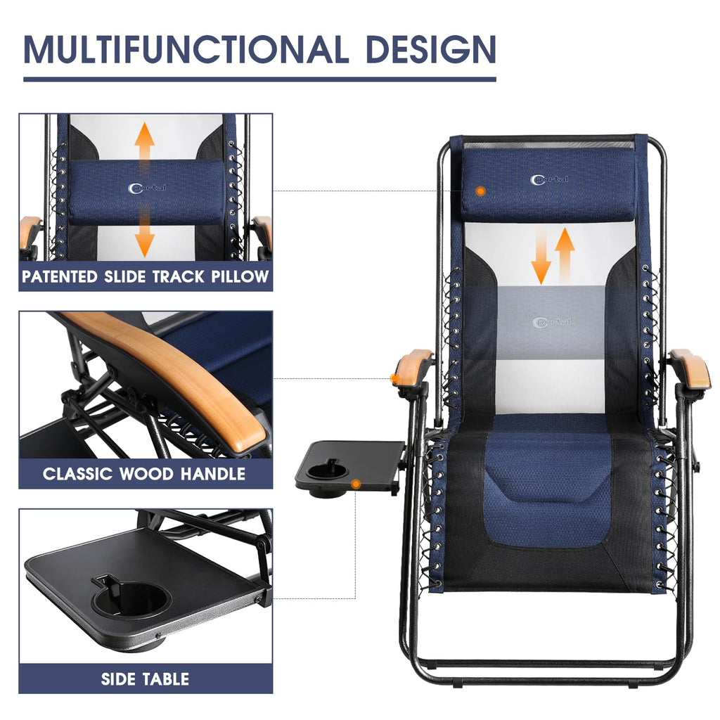 Oversized Mesh Zero Gravity Reclining Patio Chairs, 2 Pack M73893