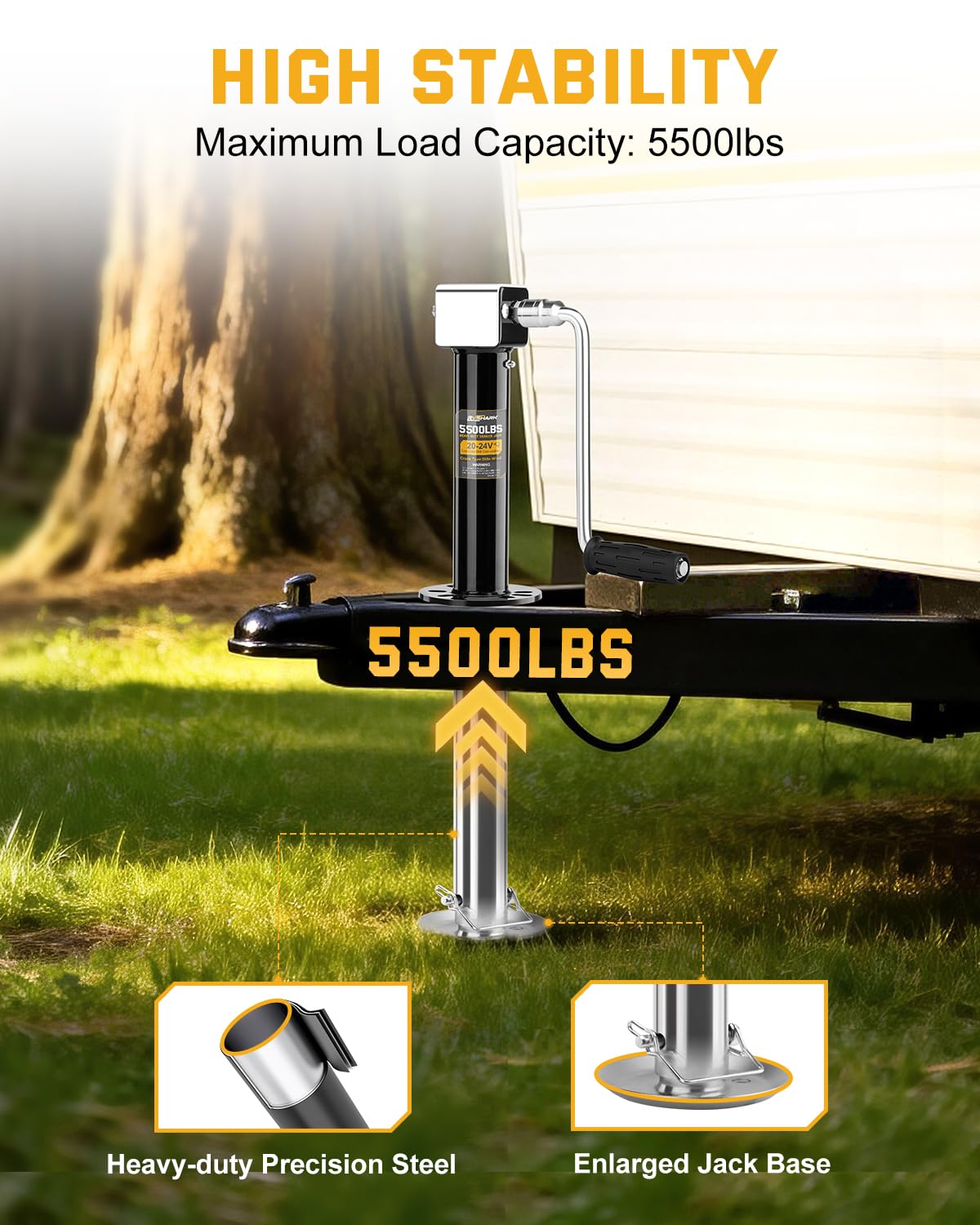 Heavy Duty A-Frame Trailer Jack H3771