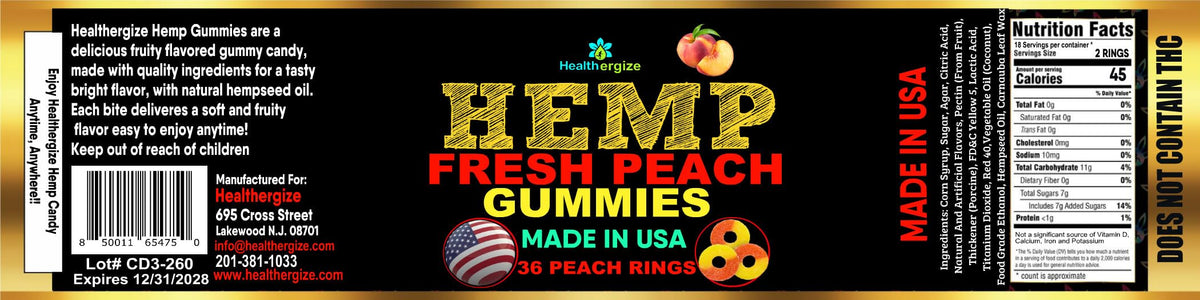 Hemp Gummies Peach Rings I612