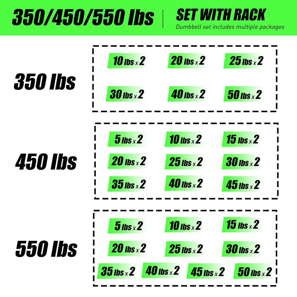 Rubber Hex Dumbbells with Rack N51195