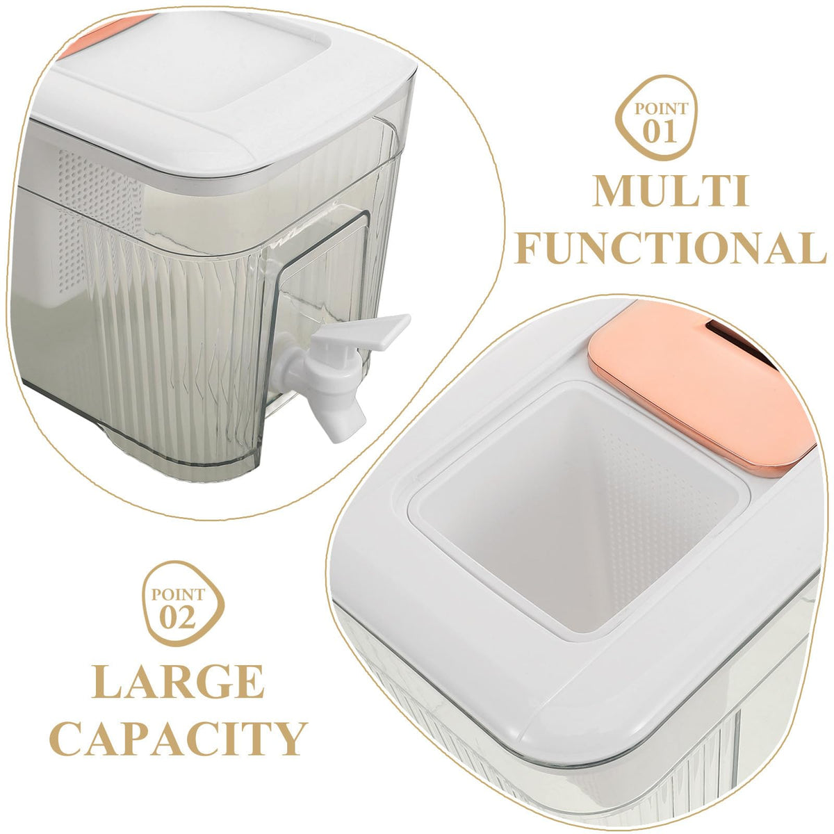 Cold Water Jug with Faucet White P949266