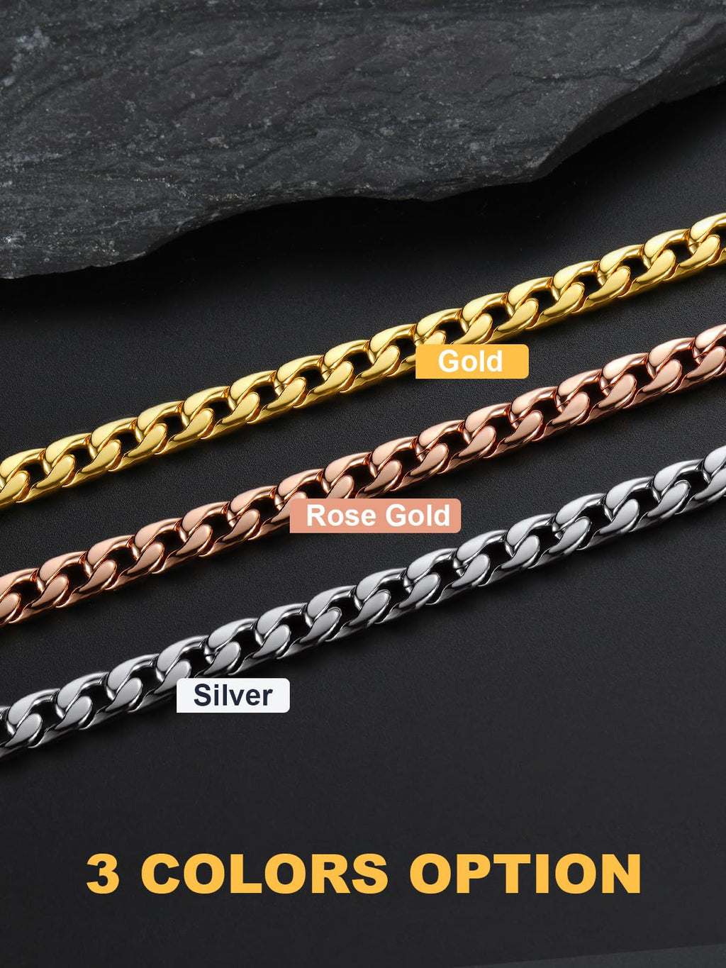 Cuban Link Chain Stainless Steel Necklace Q234