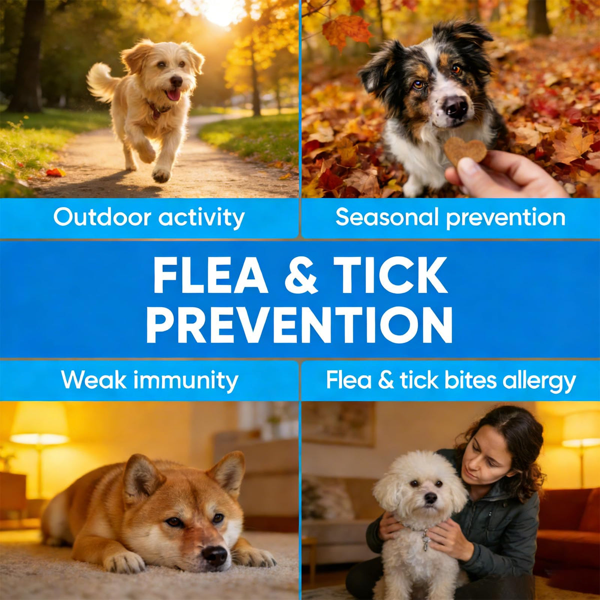 Natural Flea and Tick Prevention for Dogs Chewables R377